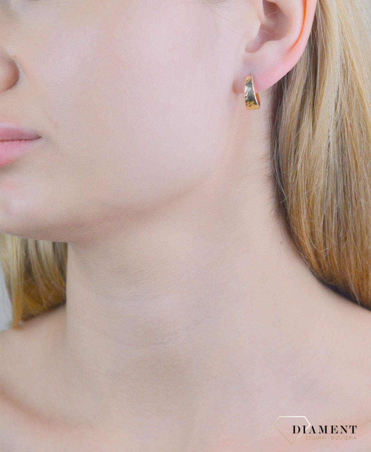 Kolczyki złote grawerowane próba 375, KL 1784 375.jpg